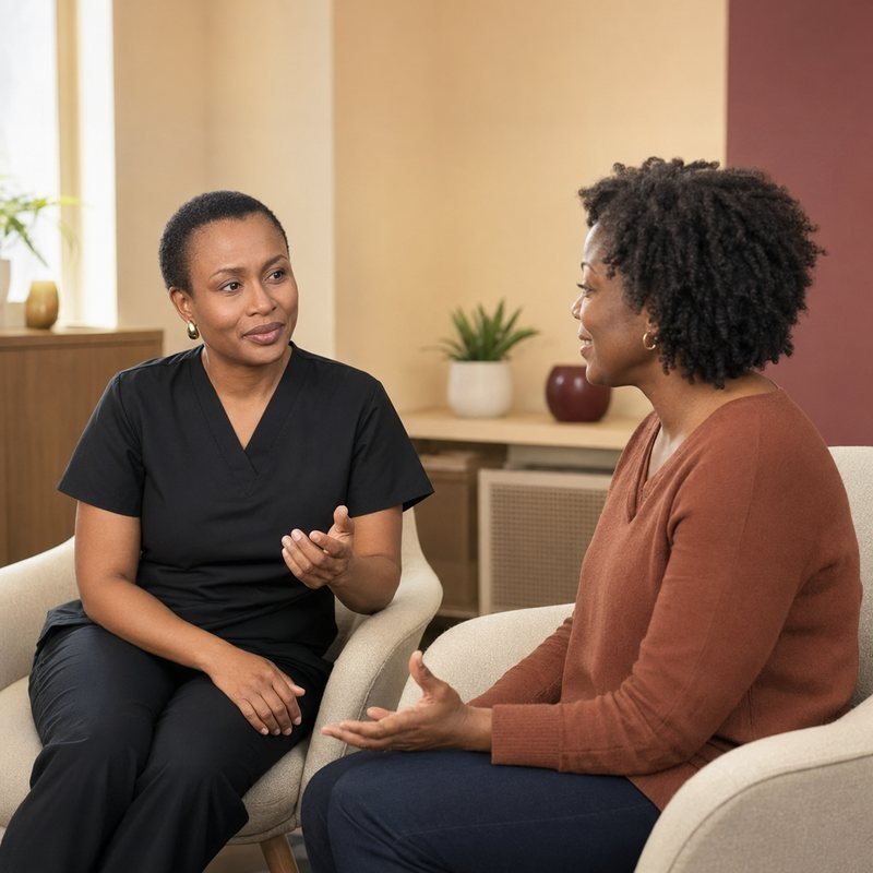 A conversation between therapist and patient